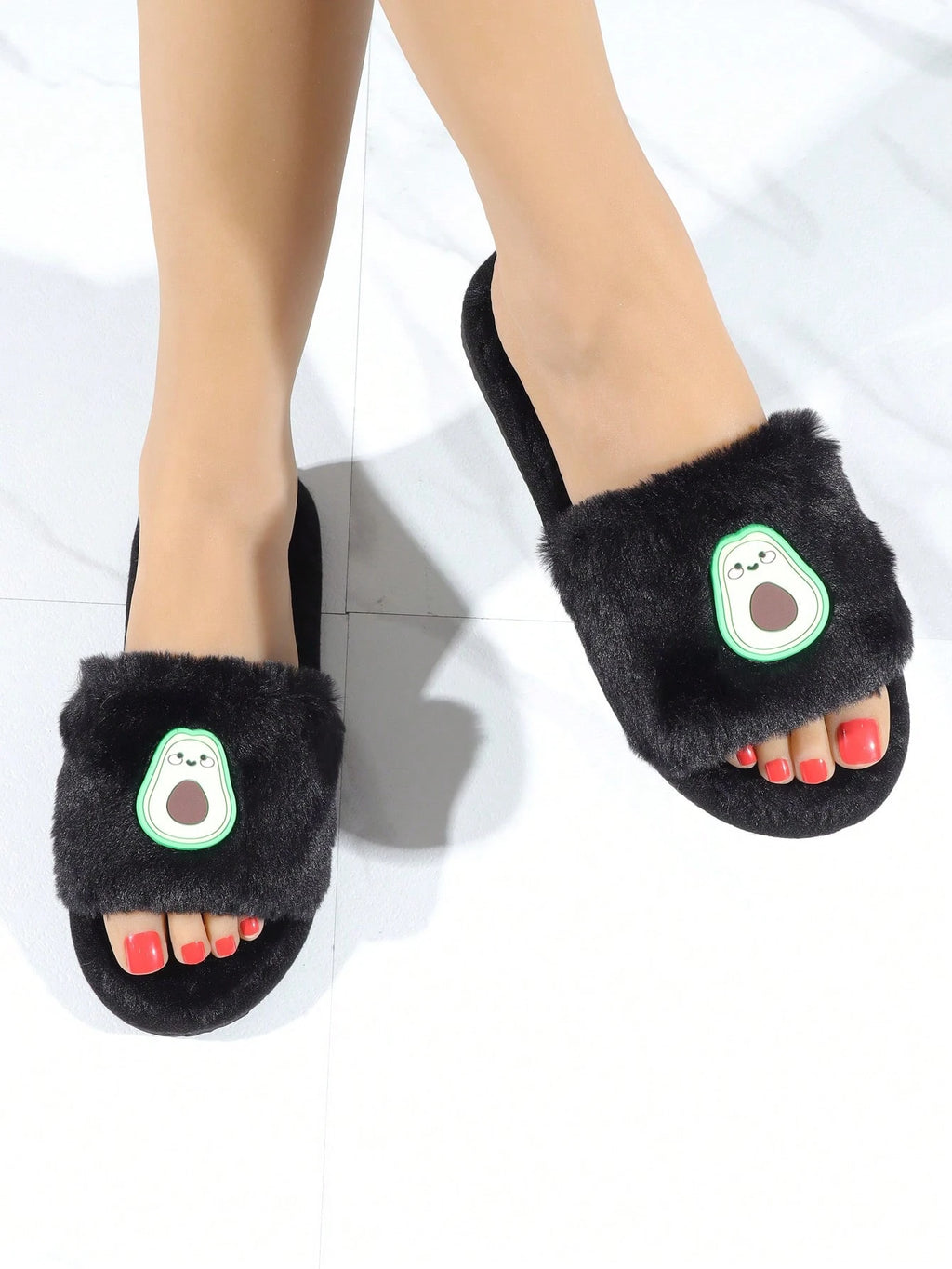 Cartoon Avocado Slippers
