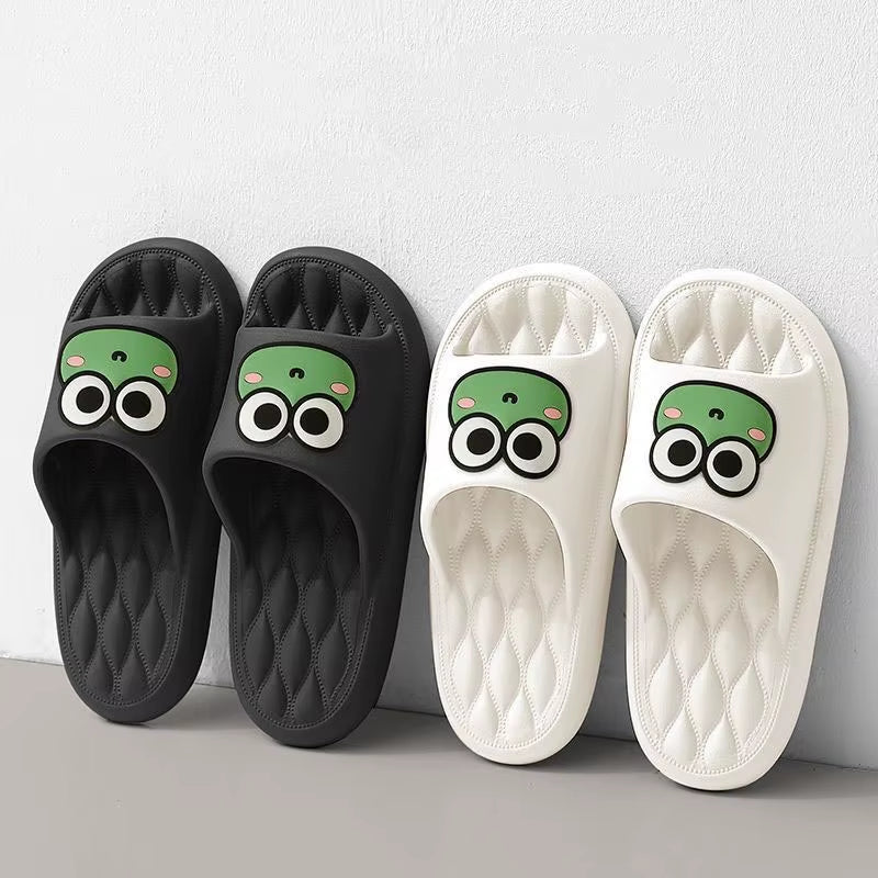 Ultra Cozy Cartoon Frog Slippers